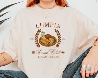 Personalized Lumpia Filipino Social Club Shirt, Pinay Mom Filipino Food T-Shirt, Philippine Lumpia Tshirt Filipino Gifts Foodie Tshirt