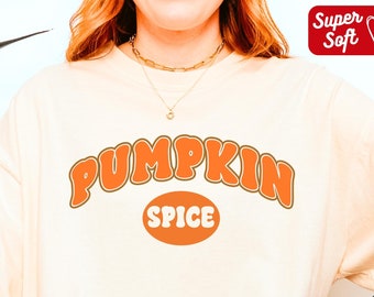 Koszulka Pumpkin Spice damska koszulka na Halloween koszulka Pumpkin Spice Era koszulka na jesień koszulka Coffee Lover koszulka Cafe Latte koszulka Pumpkin Season