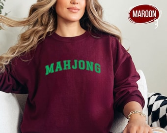 Mahjong Sweatshirt Board Games Shirt Mahjong Player Gifts Funny Mahjong T-Shirt Mahj Gifts  Mahjong Player TShirt Mahjong Mom Lover Shirt