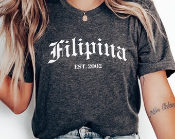 Aangepast Filipina-shirt, Filipijnse kleding, cadeau voor Pinay Filipina-sweatshirt, Filipijns meisje T-shirt, Filipijns shirt, Pinoy Pinay Pride