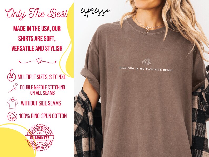 Show your love for the game with our “Mahjong Is My Favorite Sport” shirt! Perfect for Filipina moms, dads, and mahjong enthusiasts, this comfy Comfort Colors® tee is great for game nights or casual wear. A fun gift for players of American or traditional mahjong — stylish and spirited!