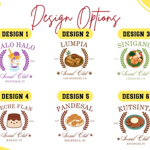 Filipino Food Dessert Shirt. Celebrate your love for Filipino cuisine with this family group t-shirt featuring popular treats like Lumpia, Halo-Halo, and Pandesal.