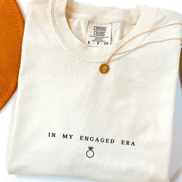 Shirt in mijn verloofde tijdperk, ring verlovingscadeaus, bruid als cadeau, sweater bruid cadeau, shirt van toekomstige mevrouw, cadeau-T-shirt verloofde verloofde nieuw verloofde