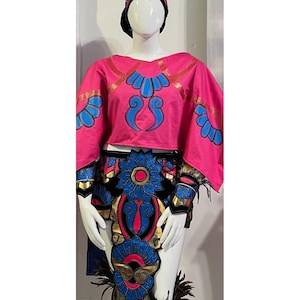 EUROCARNAVALES Disfraz Azteca Para Mujer – Incluye Vestido, Cuello Y Cinturón – Fiesta De Disfraces