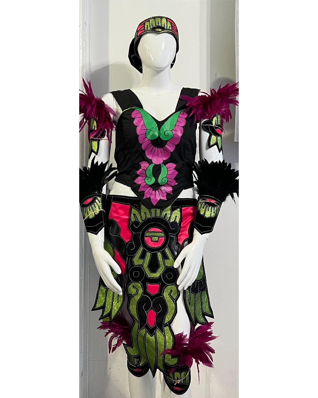 Costume Trajes De Danzantes Aztecas Para Mujer Trajes De Danza Azteca