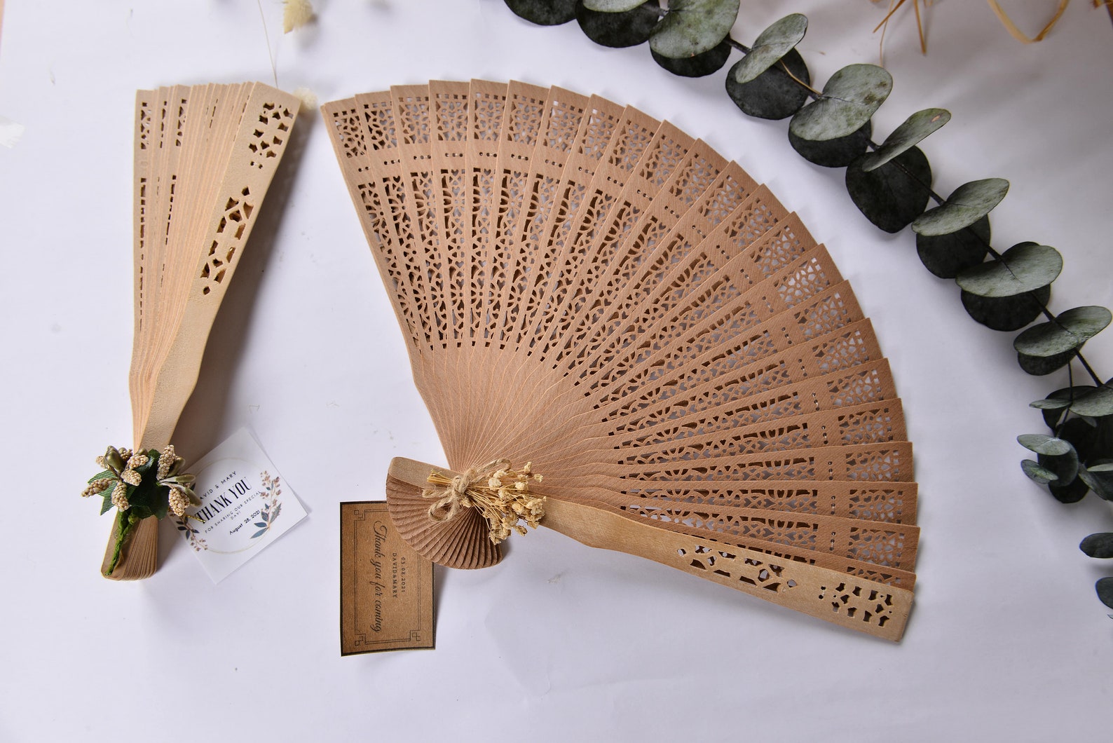 Wood Hand Fan Personalized Wooden Fan Wedding Favour Etsy