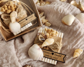 Custom Beach Wedding Favors, Beach Ocean Bridal Shower, Beach Wedding Sea Shell Wedding Favor, Beach Party Favor,Beach Theme Wedding soaps