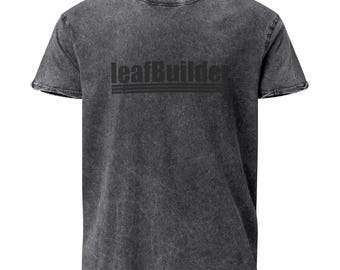 leafBuilder Sideways Cross Denim T-Shirt
