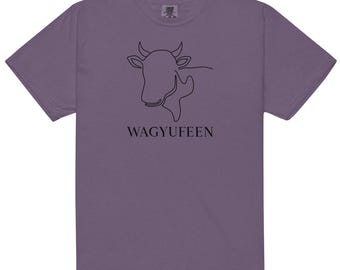 WAGYUFEEN Cow Conflation Unisex Garment-Dyed Heavyweight T-Shirt