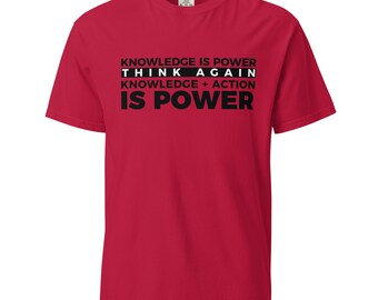 Knowledge Is Power Unisex Garment-Dyed Heavyweight T-Shirt