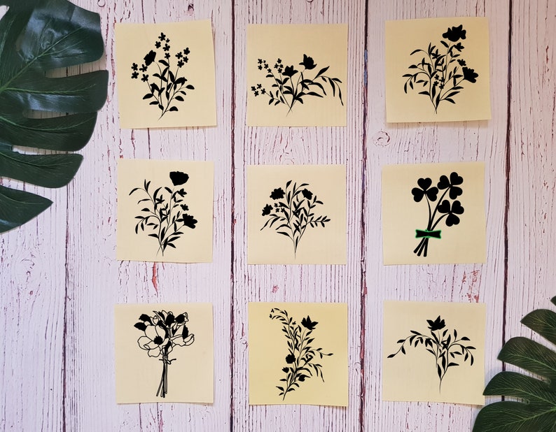 Bouquet svg bundle,flowers hand drawn,Flower Bouquet floral svg,wildflowers svg,minimalist bouquet svg,Bouquet vinyl file,field plants svg