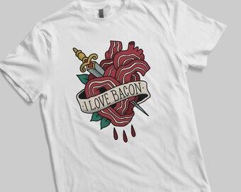 I Love Heart Smoked Bacon Black Kids Sweatshirt
