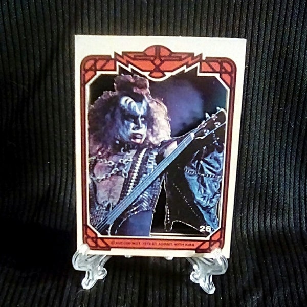 Gene Simmons - Sweet handmade 3D card of the legendary rocker in full makeup from the iconic band KISS!!!