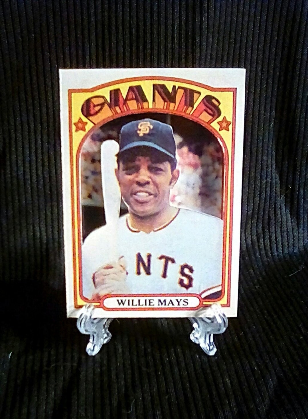 Willie Mays Gorgeous Handcrafted Portrait 3D Baseball Card - Etsy