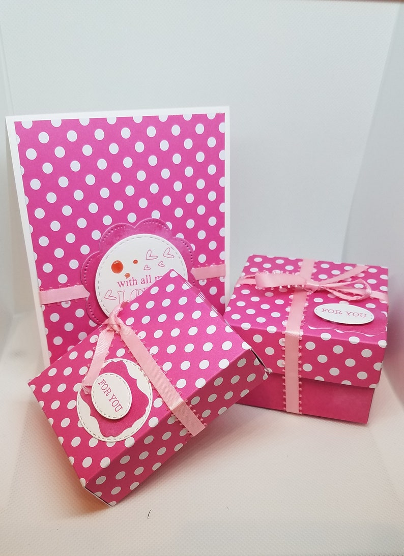 Minnie Mouse Theme A2 GREETING CARD /& Gift Box