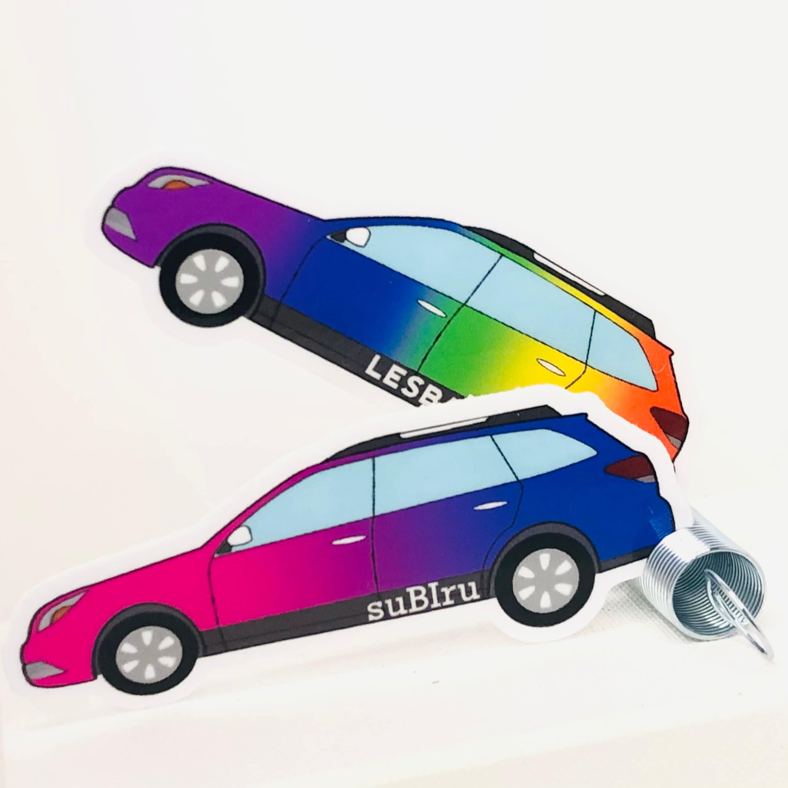 Rainbow Ombré Designer C & LV Sticker