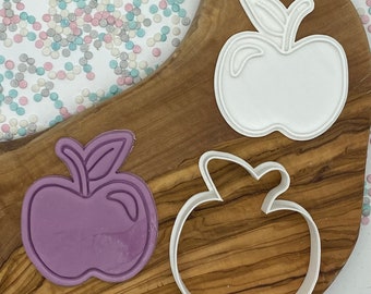 Apple Stamp | Cookie Stamp | Fondant Stamp | Cake and Cookie Decorating | Baking Supplies | Embosser