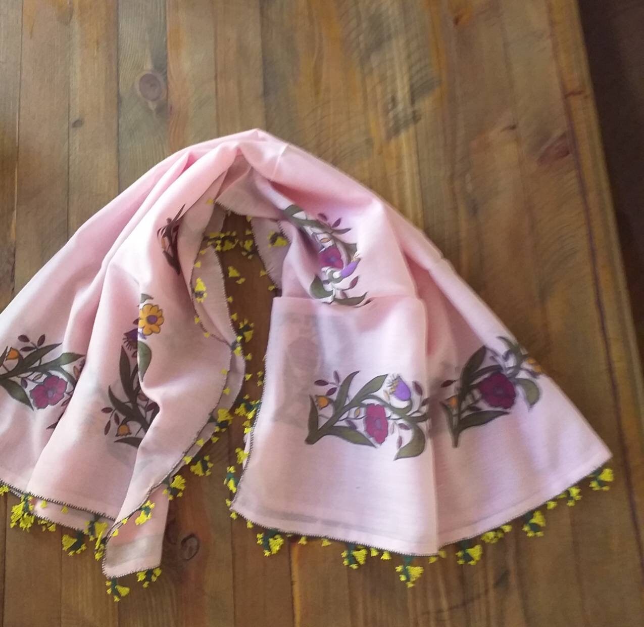 Vintage Turkish Oya Scarf Floral Needlepoint Linen-cotton - Etsy