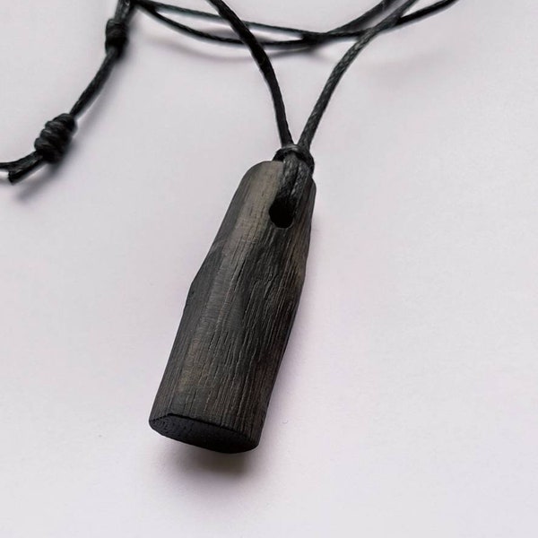 5000 yr old, Irish, bog oak, pendant, unique, handmade, shamrock, wood, necklace, talisman, Celtic, druid, pagan, ancestry, jewelry, gift,