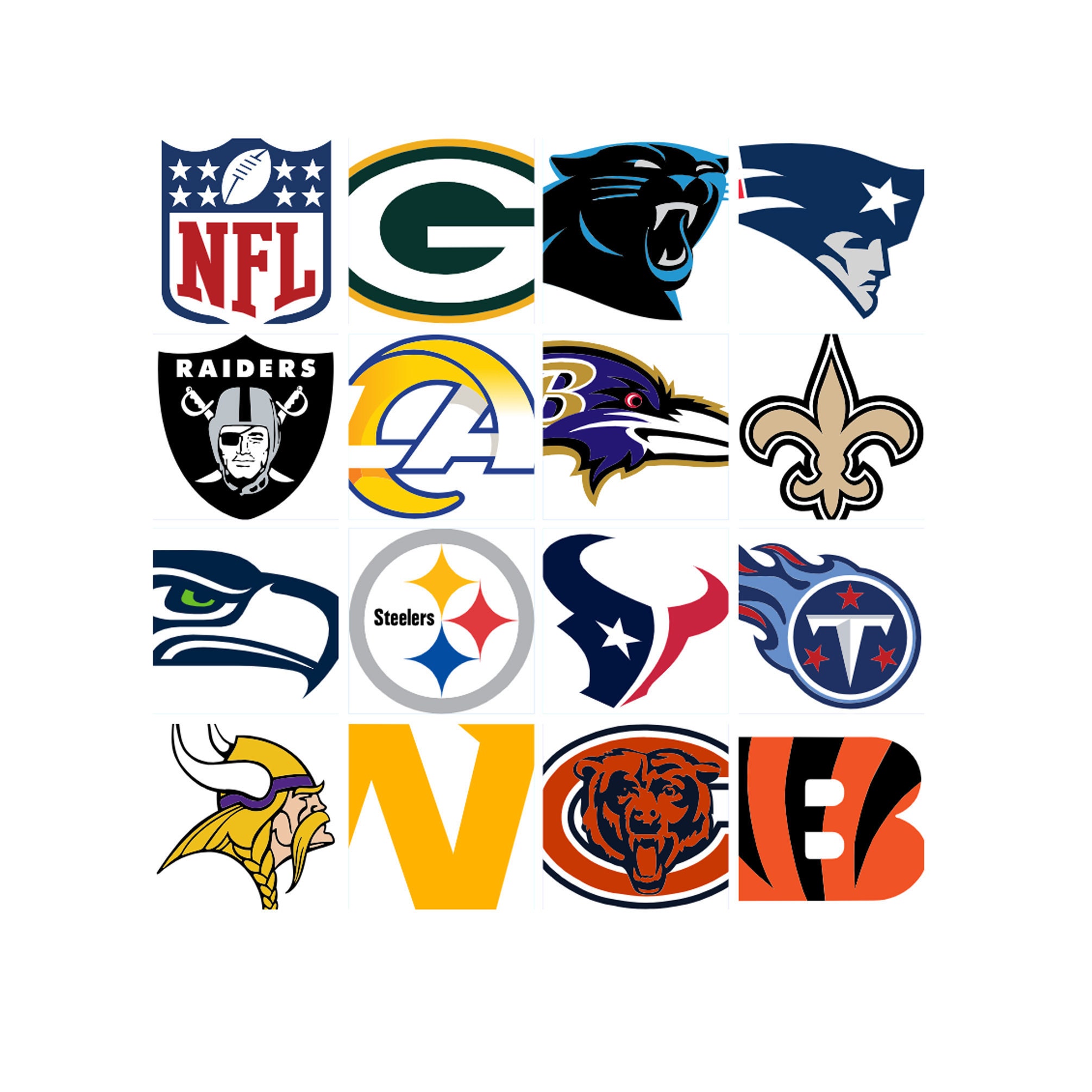 NFL Logo SVG 32NFL team clipart logos NFL svg files for Etsy