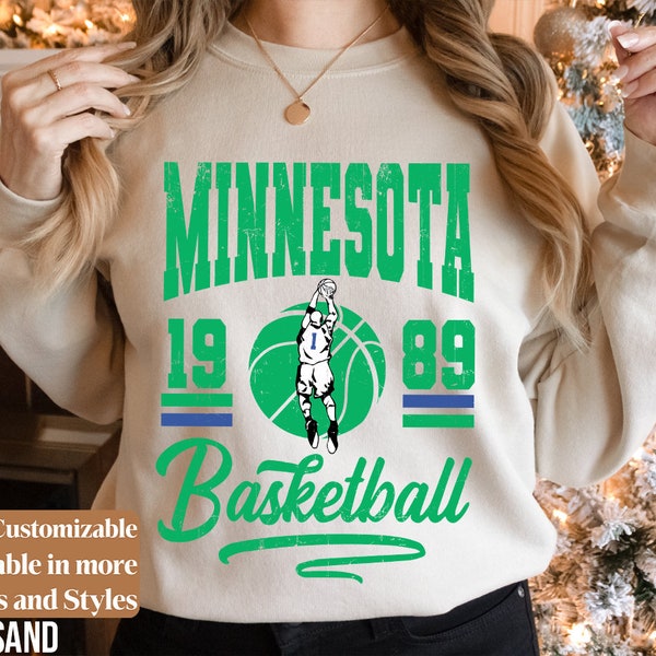 Vintage Minnesota Basketball shirt • Minnesota Basketball Sweatshirt • Old School Vintage Retro Style Minnesota Basketball Tee Shirt • MC373