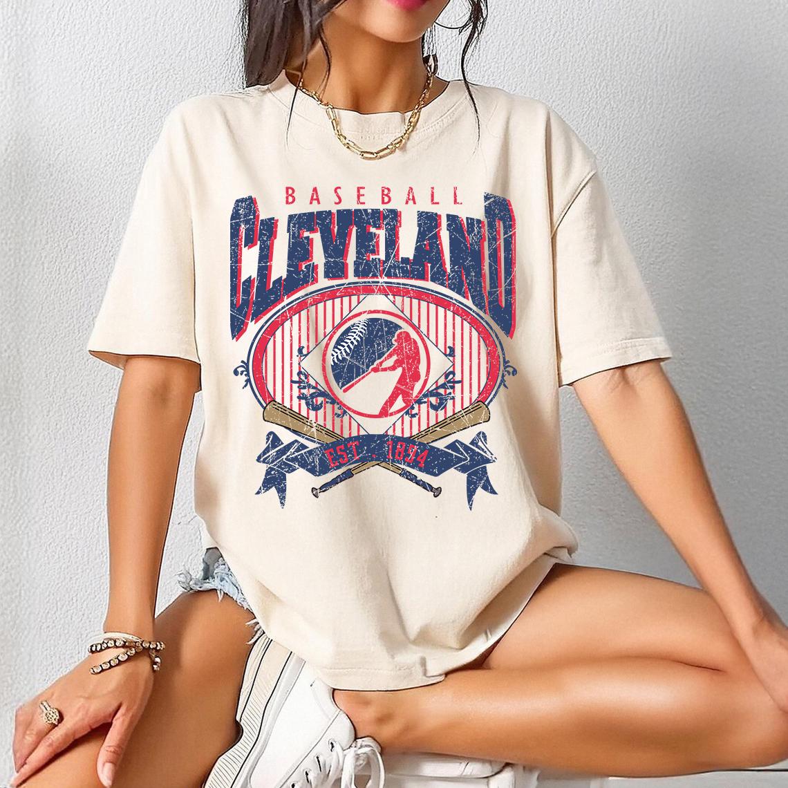 Comfort Colors Vintage Cleveland Baseball shirt • Cleveland Baseball Sweatshirt • Vintage Retro Style Cleveland Baseball Gift Shirt