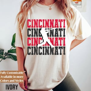 Comfort Colors Vintage Cincinnati Baseball shirt • Cincinnati Baseball Sweatshirt • Vintage Retro Style Cincinnati Baseball TShirt • MC242