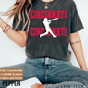 Comfort Colors Vintage Cincinnati Baseball shirt • Cincinnati Baseball Sweatshirt • Vintage Retro Style Cincinnati Baseball TShirt • MC242