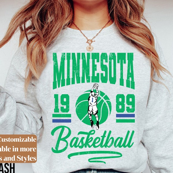 Vintage Minnesota Basketball shirt • Minnesota Basketball Sweatshirt • Old School Vintage Retro Style Minnesota Basketball Tee Shirt • MC373