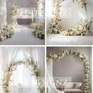 8 White Airy Blossom Sets, Maternity & Family Digital Backdrop Overlay