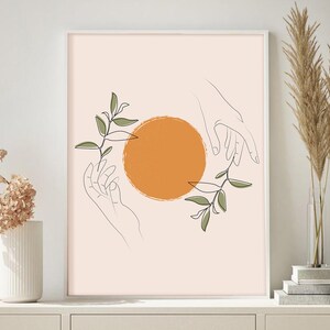 Minimalist Living room Poster Neutral Colors Wall Art Printable Wall Decor Art Print Mid Century Modern Printable Art Arch and Dove