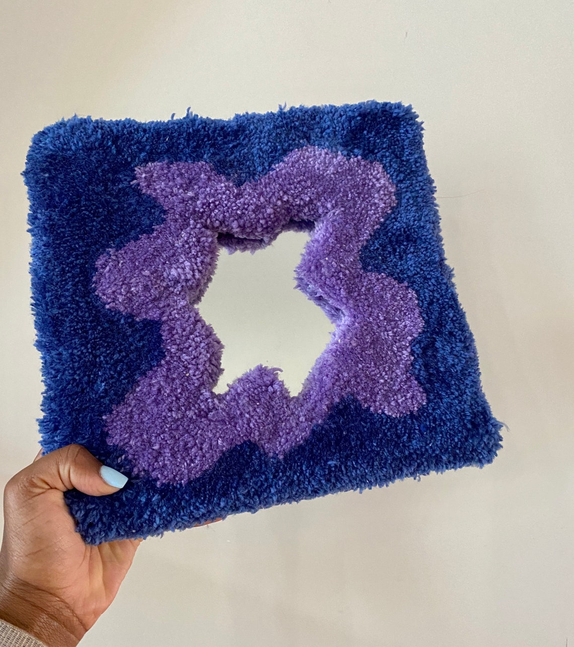 Wall hanging Tufted mirror rugs handmade product/home decor Etsy