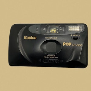 konica pop af-880 auto flash vintage 90s 35mm film camera point and shoot