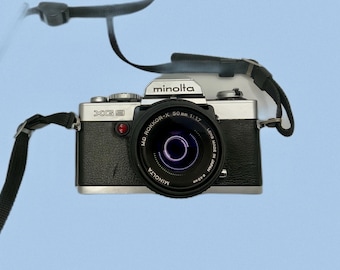 minolta xg 9 vintage 35 mm aparat 50 mm minolta obiektyw made in japan lustrzanka