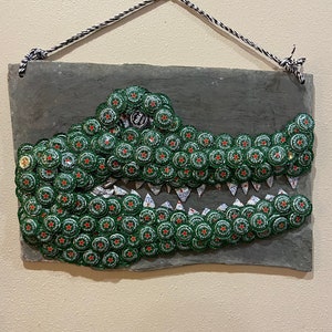 Alligator Bottle Cap Art