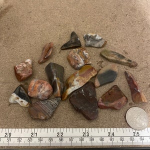 Getrommelter Ohio Flint ~ Lot von 45 1-Zoll-Stücken ~ Kristalle abgebaut im Mittleren Westen von Ohio ~ verschiedene Formen, Größen und Farben