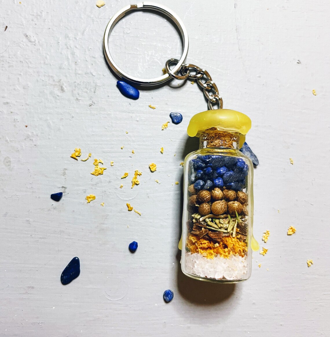 Custom Spell Jar Keychain Spell Bottle Miniature Handmade Etsy