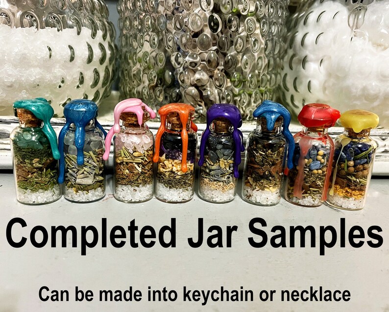 Custom Spell Jar Keychain Spell Bottle Miniature Handmade Etsy