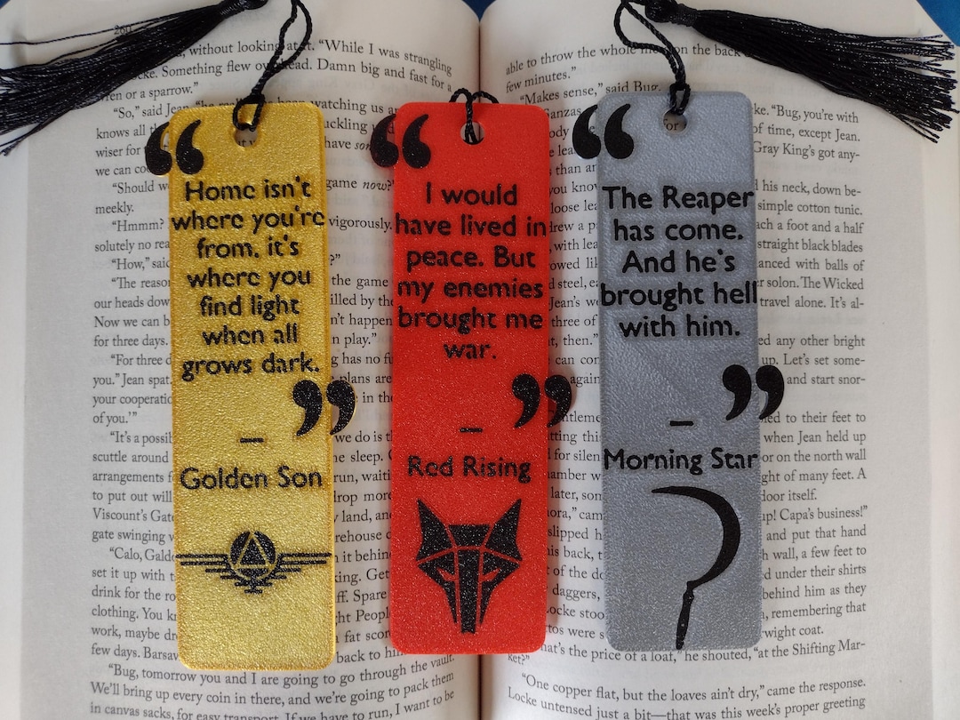 Red Rising Bookmark Print Red Rising Trilogy Bookmark Book Quote Gift for Book Lover and Sci-fi ...