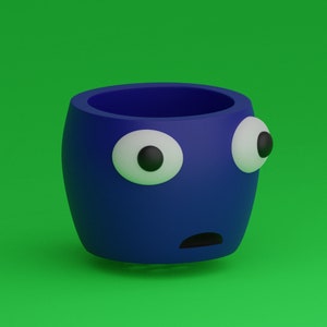 Blue Pikmin Planter Pot 3D Model