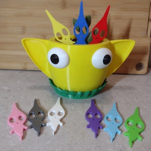 Ghost Pikmin Plant Stakes Planter Buddies Garden Spirit Pot Stick