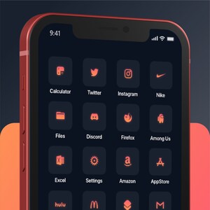 140 Professional Ios Blue Neon Light Icon Set Iphone App Etsy