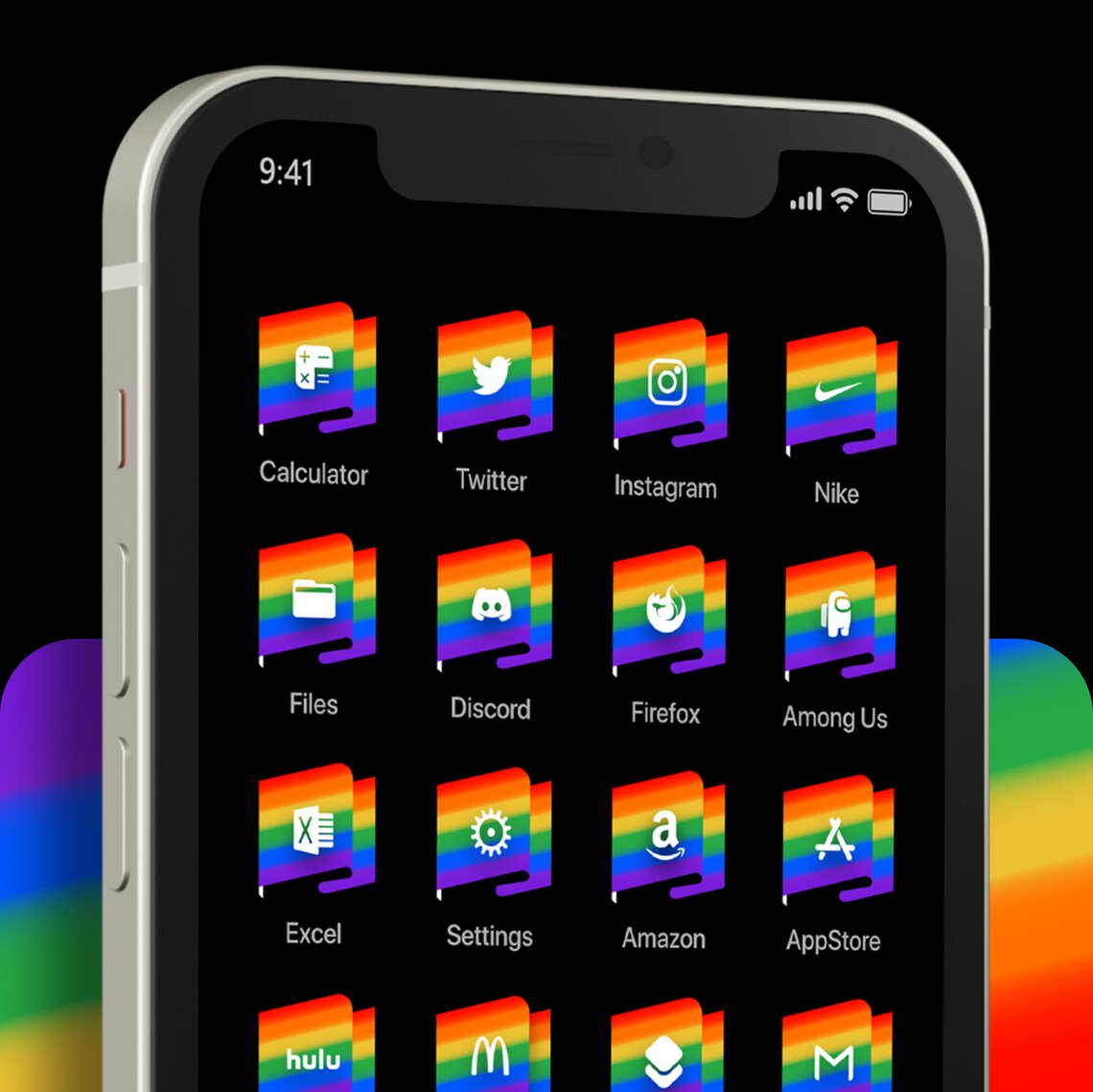 140 Pro iOS LGBTQ Flag icon set iPhone app covers | Etsy