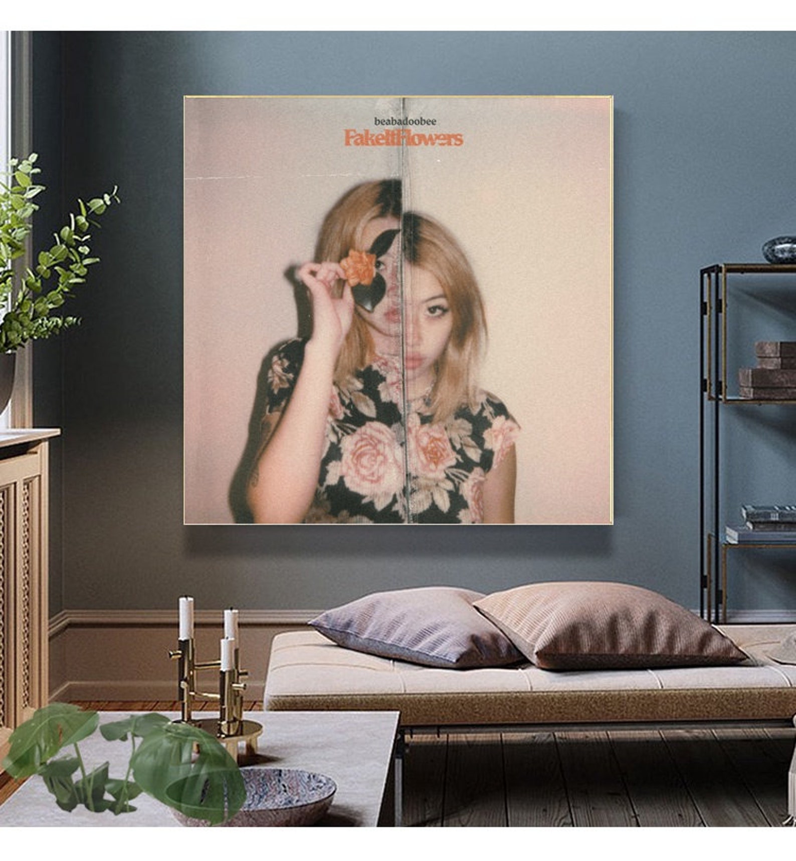 Beabadoobee Fake It Flowers Music Album Cover Art Canvas Etsy