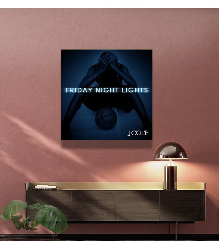 J Cole Friday Night Lights Music Album Cover Canvas Poster No Etsy