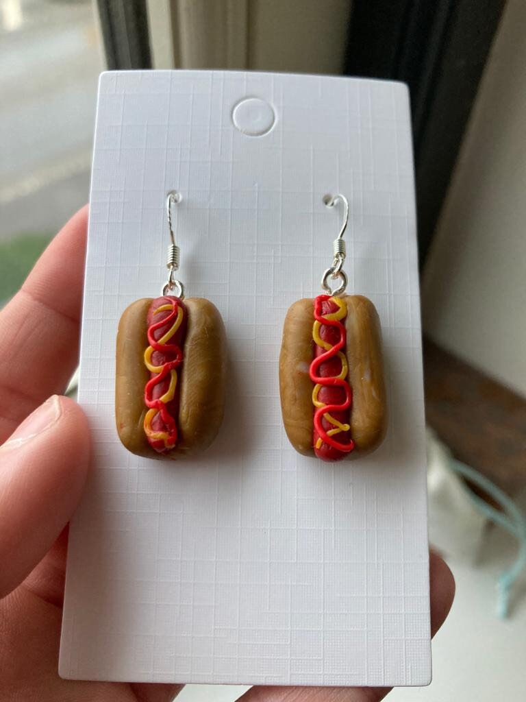 Hot dog earrings Etsy