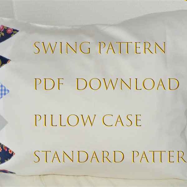 Full Size PDF Printable Sewing Pattern-Sewing PDF Tutorial - With Cutting Drawing - Envelope Pillowcase-Quick Download-Standard