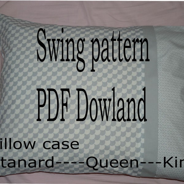 Sewing PDF Tutorial -Nese Pillowcase - 3 sizes included (standard, queen and king size) - Pattern - Instant Download