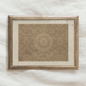 Antique Neutral Tapestry Print / Textile Pattern Wall Art / Modern Farmhouse Art PRINTABLE | P136 image 3