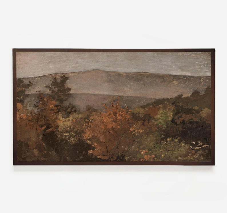 Autumnal Landscape Samsung TV Art / Vintage Fall Frame TV Art / Antique Oil Painting DIGITAL Download | TV55 image 3